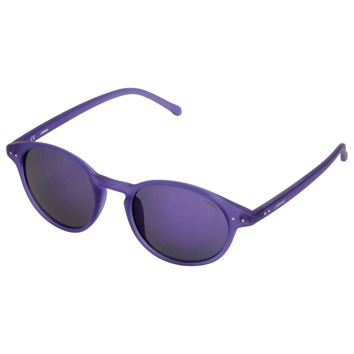 Herren Violette Ovale Sonnenbrille
