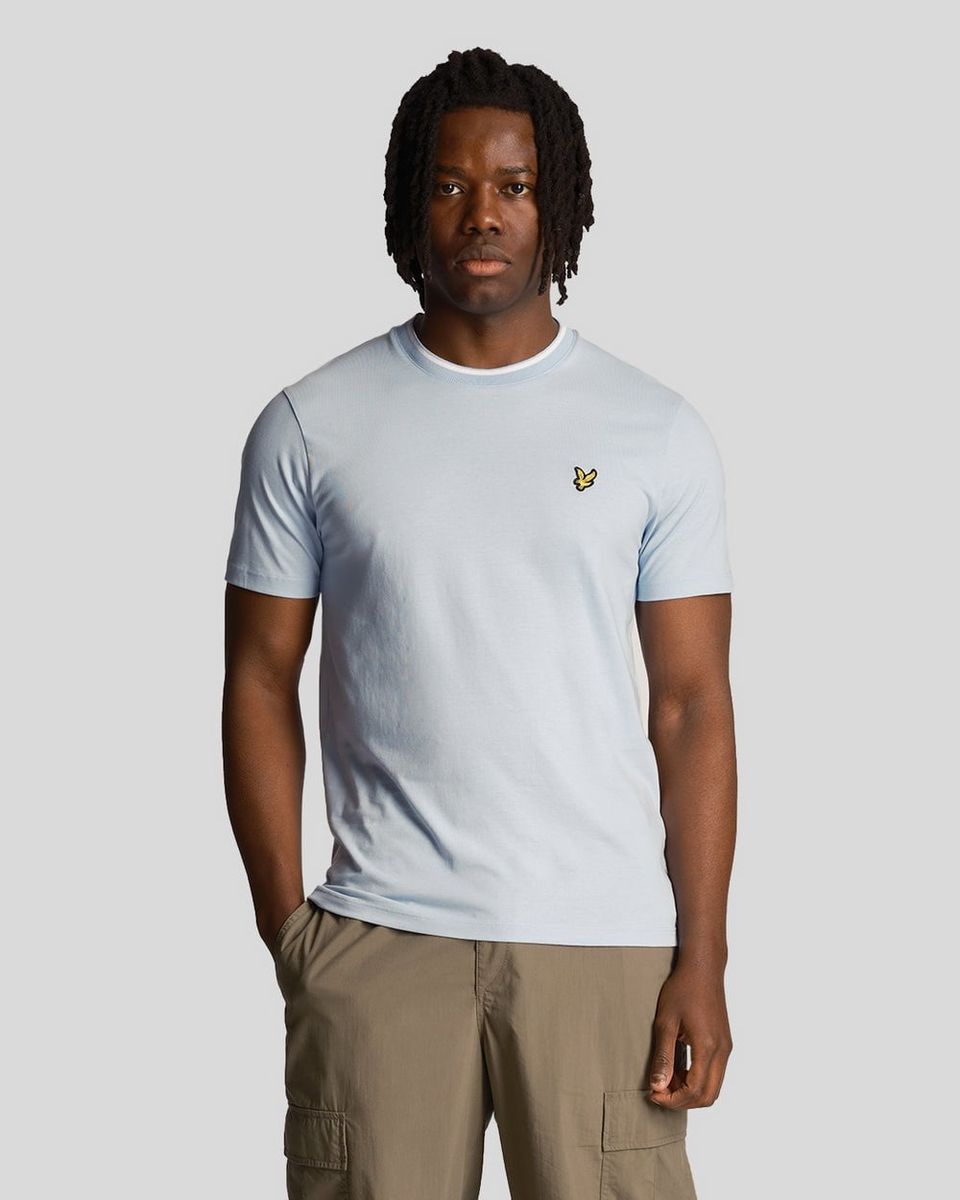 T-Shirt mit Rundhalsausschnitt aus Baumwollmischung