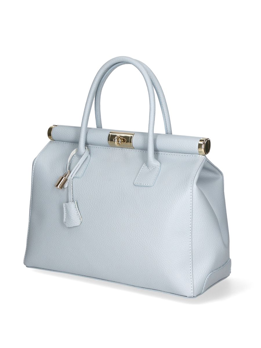 Elegante Strukturierte Narbenledertasche
