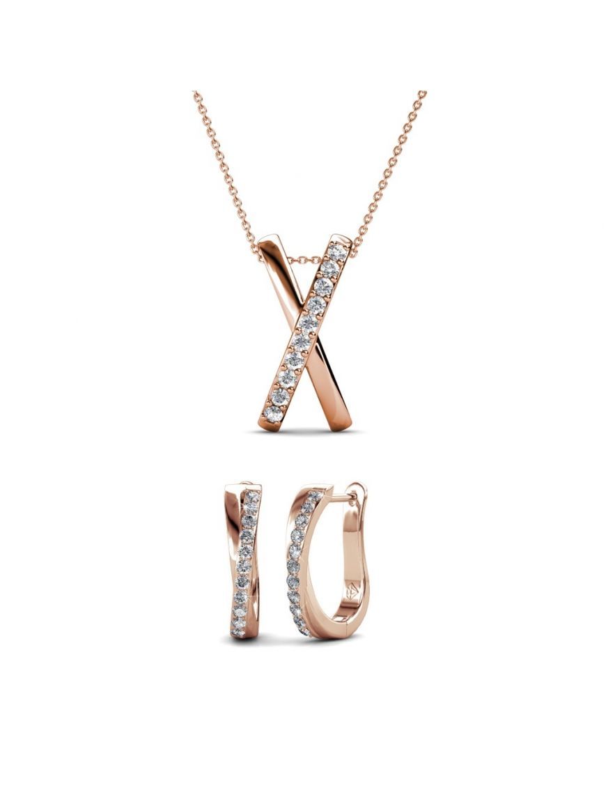 Roségoldenes Kriss X Schmuckset