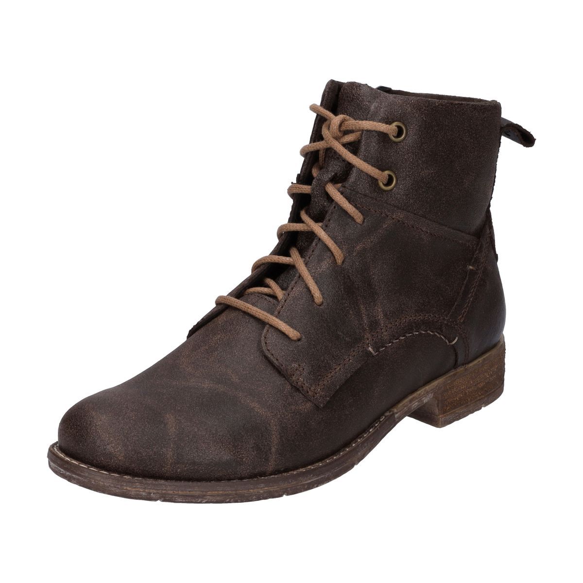 Knöchelhohe Schnürstiefelette aus Leder