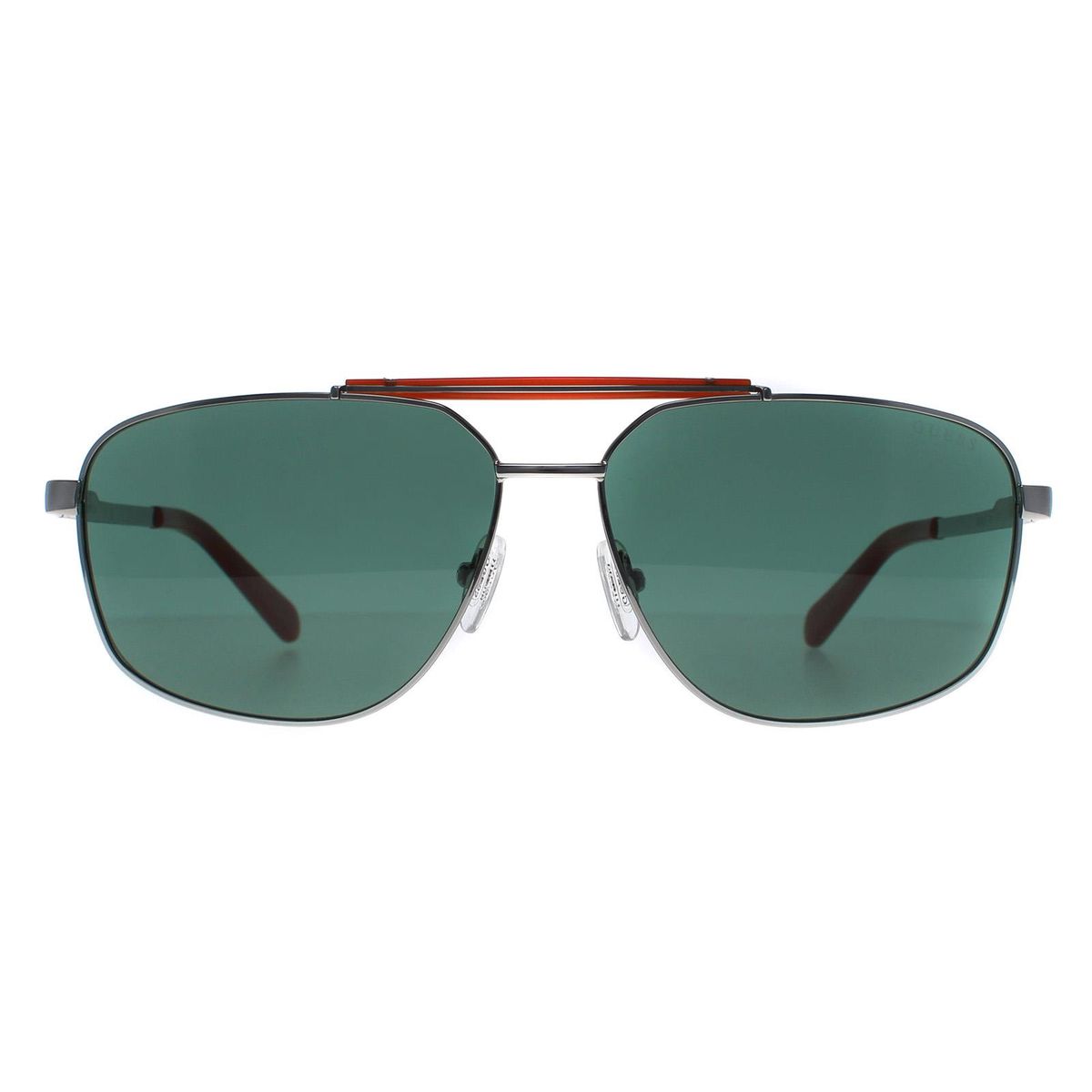 Klassische Gunmetal Aviator Sonnenbrille mit Oberbügel