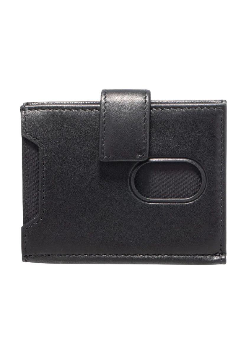Minimalistisches Leder-Kartenetui mit Druckknopf