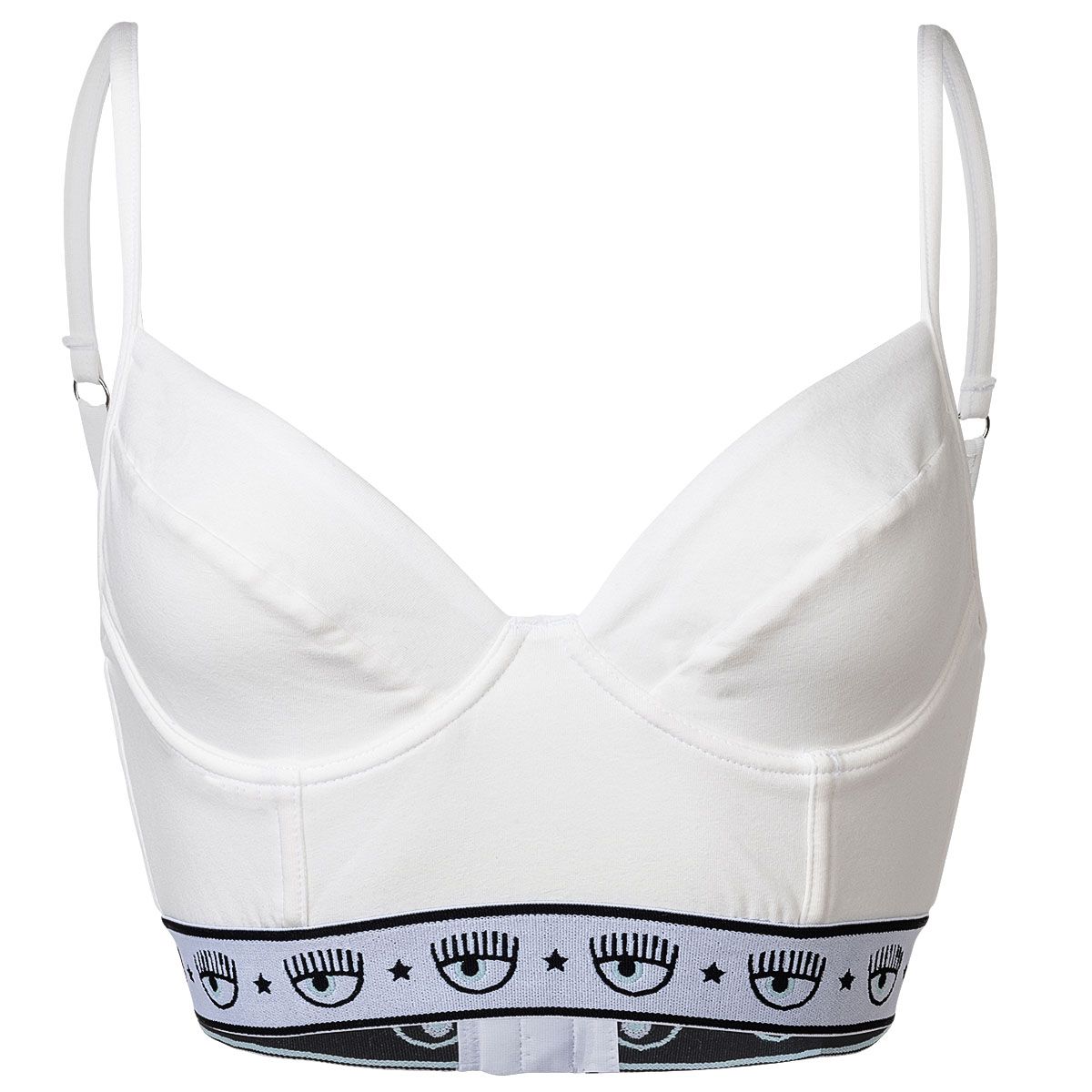 Weißes Baumwoll Bustier Bralette Top