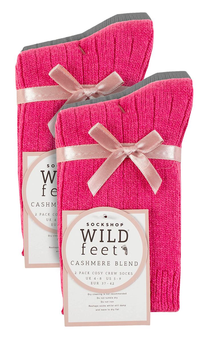 Gerippte Crew-Socken aus Kaschmirmischung