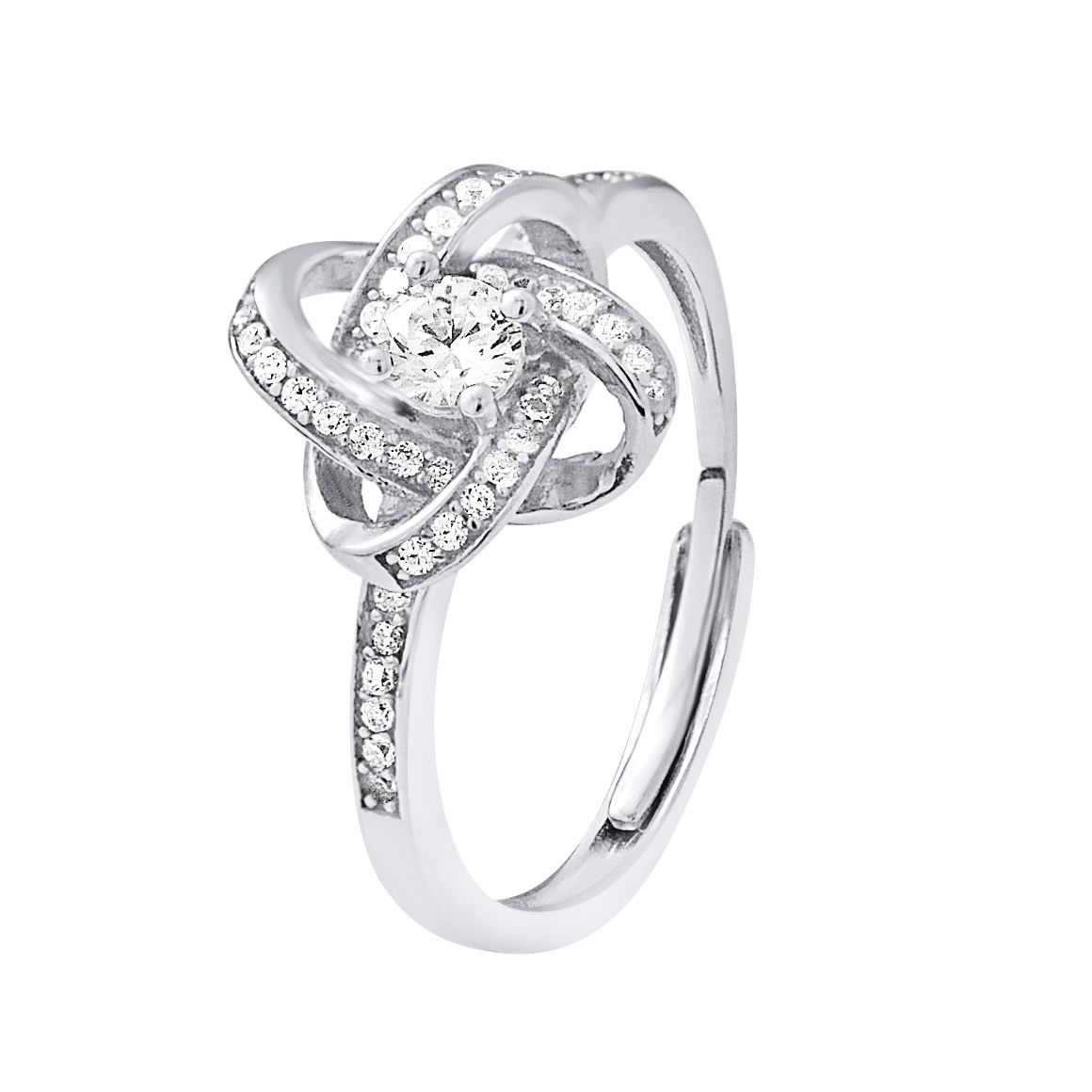 Sterling Silber Doppel Kugel Ring