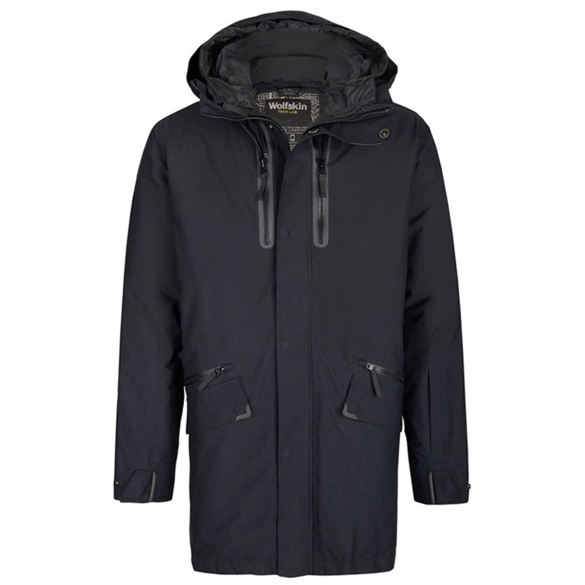 Langer Herren Parka mit Kapuze