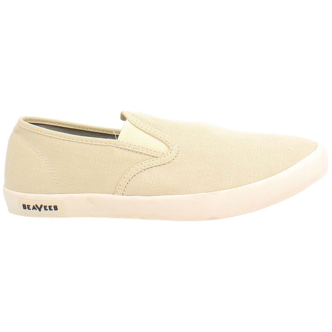 Beigefarbener Herren-Canvas-Slip-On-Schuh