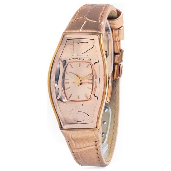 Rosa Lederarmband Damenuhr