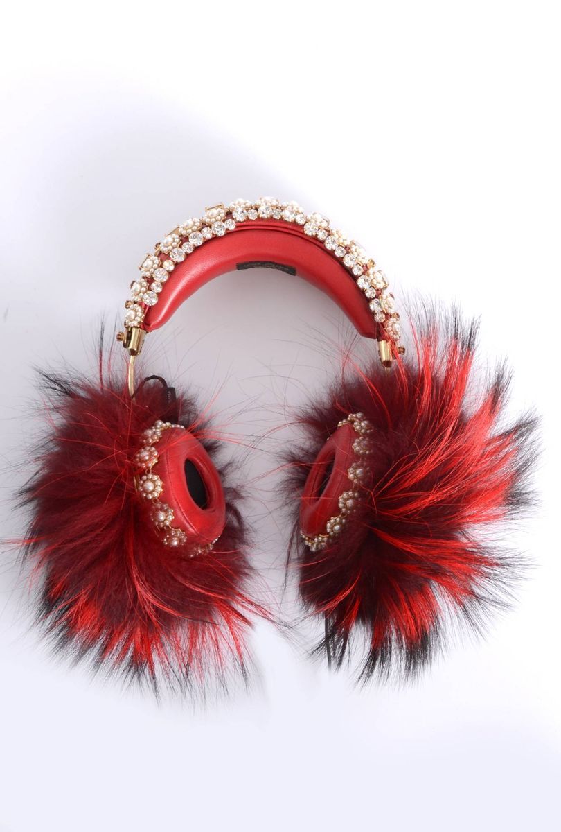 Dolce & Gabbana Women Fur and Jewels Headphone