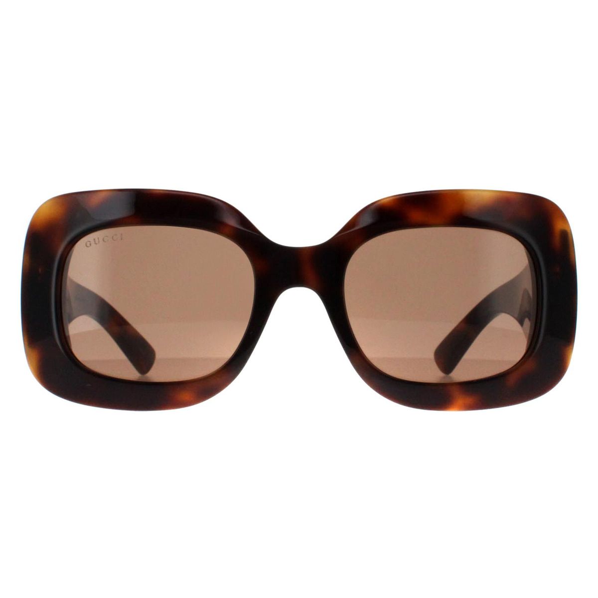 Auffällige quadratische Havana Sonnenbrille