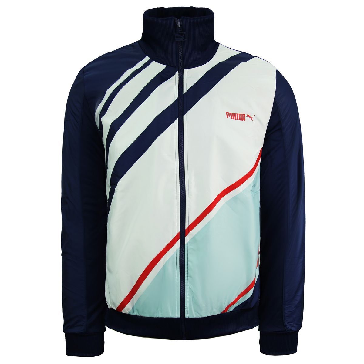 Retro Track Jacke mit Streifen Design