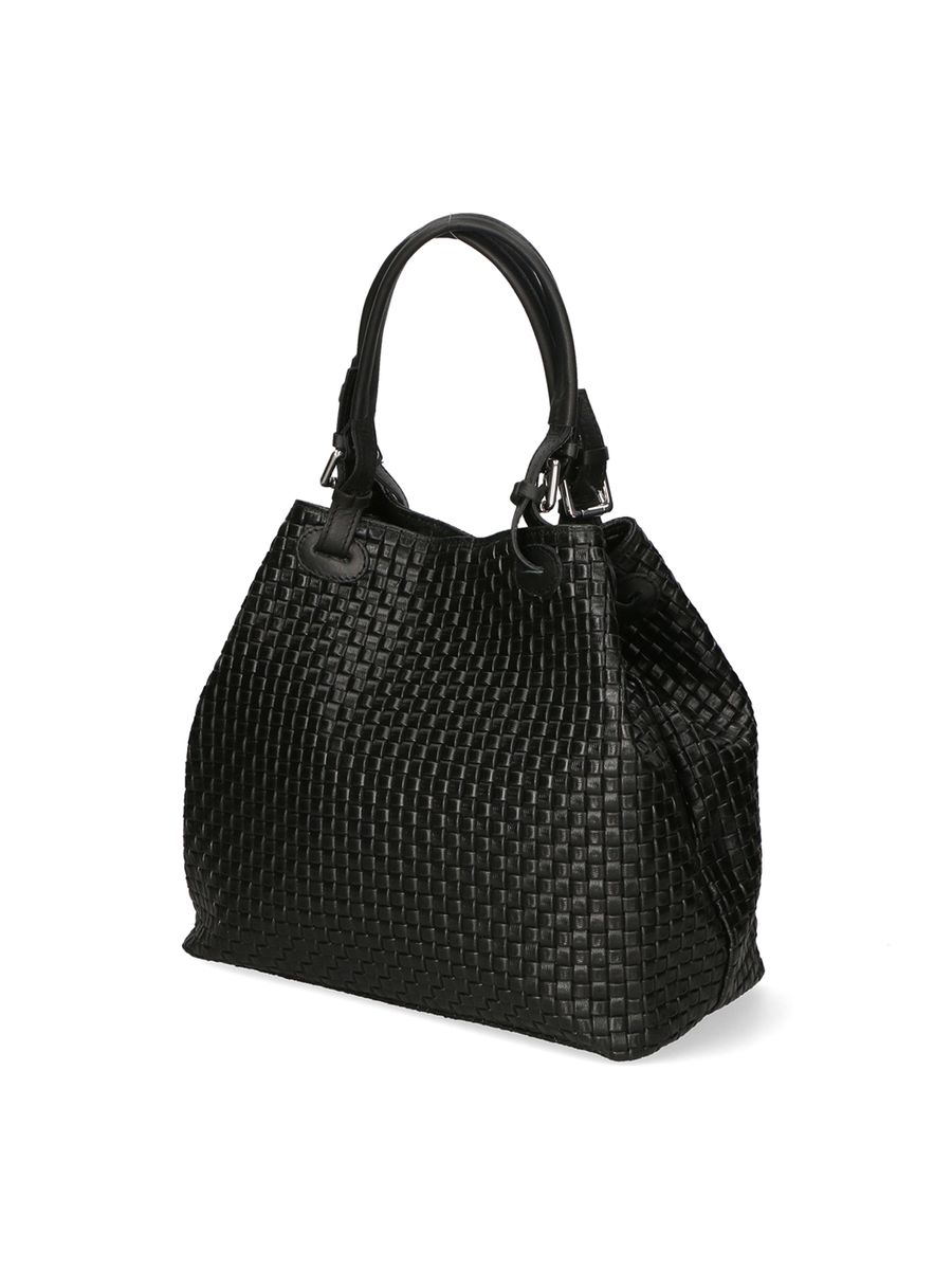 Geflochtene Leder-Shopper-Tasche