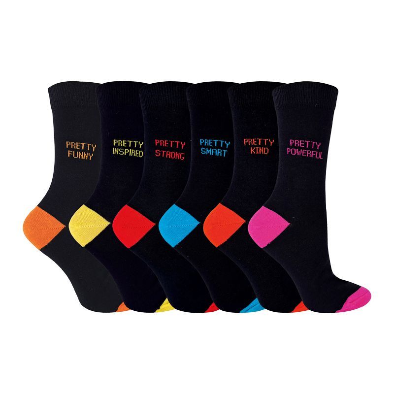 Pretty Womens 6 Paar Socken Pack glücklich bunte Art lustige Socken