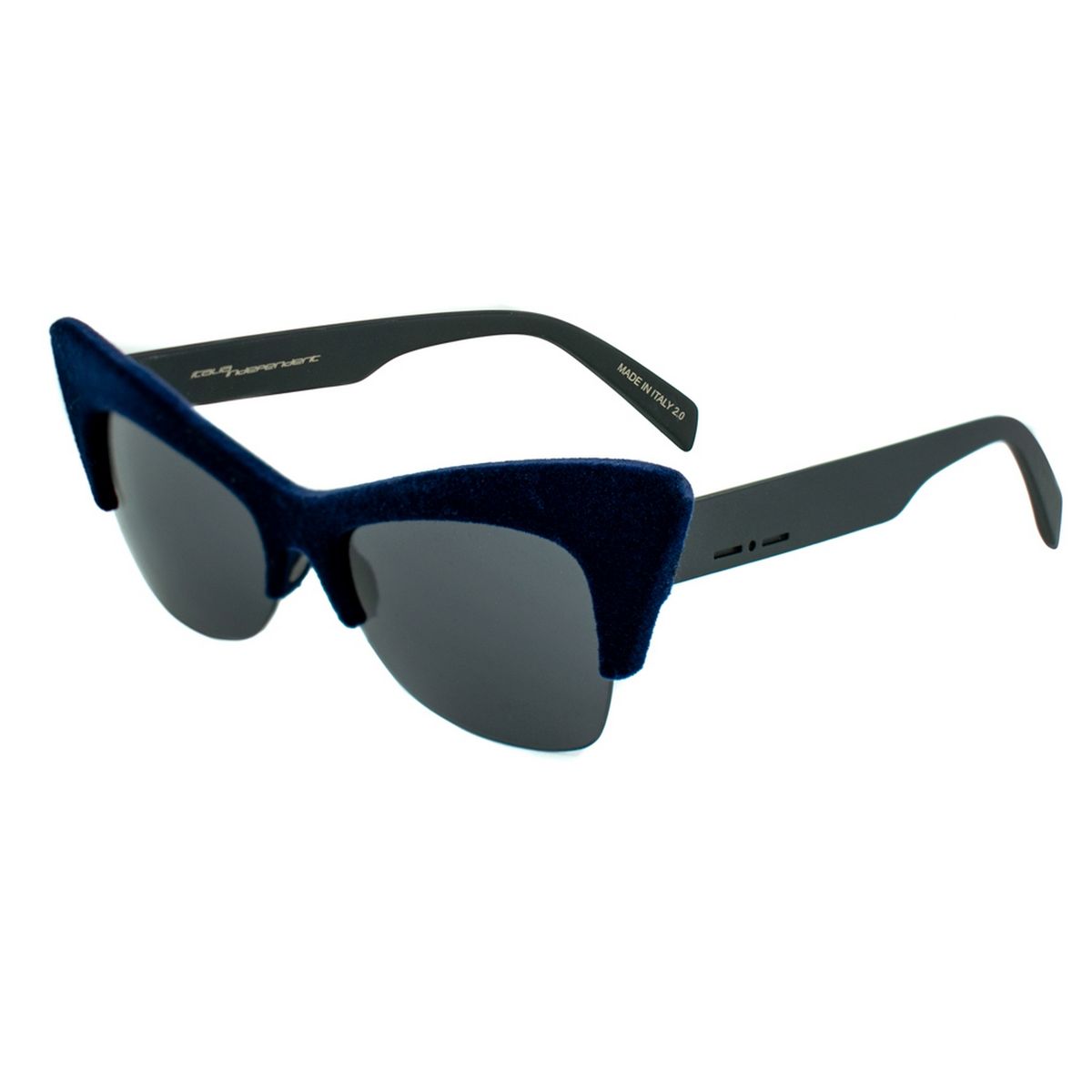 Cat-Eye Sonnenbrille mit Samtrahmen