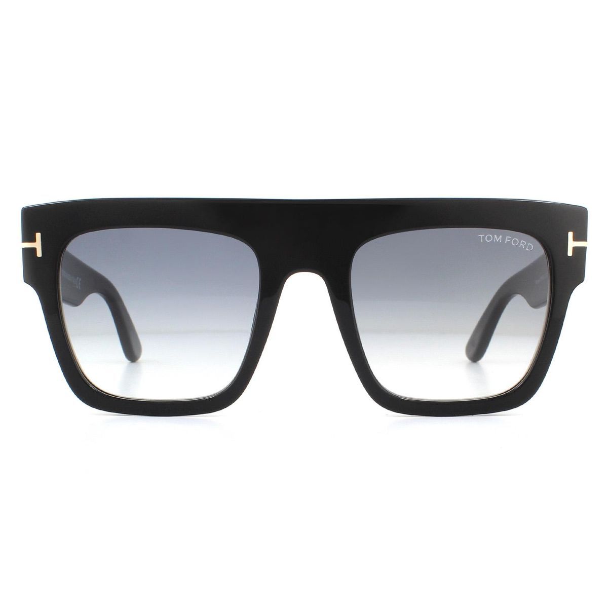 Kühne Sonnenbrille mit eckigem Rahmen, flaches Oberteil