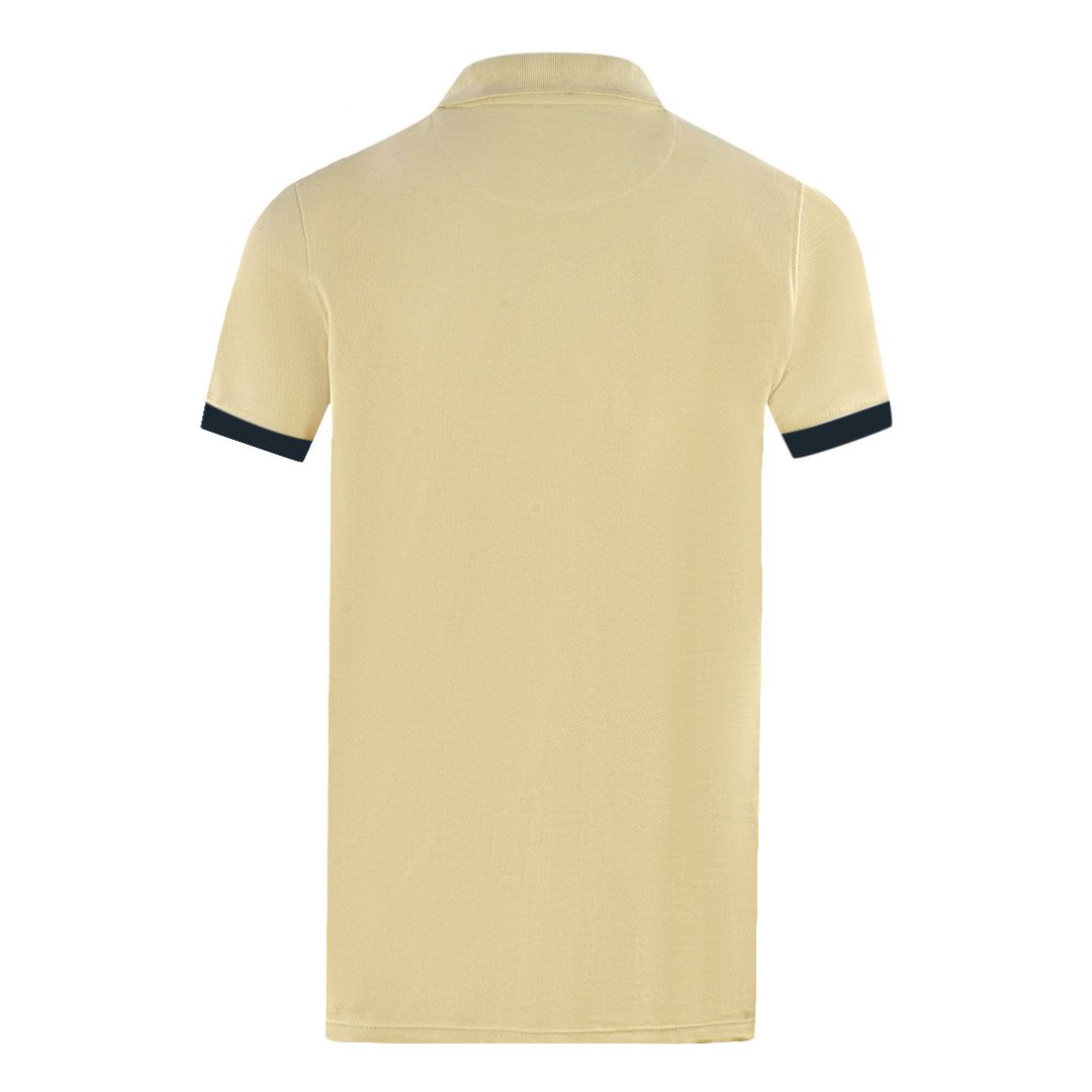 Poloshirt mit Wappenstickerei und Kontrastbündchen