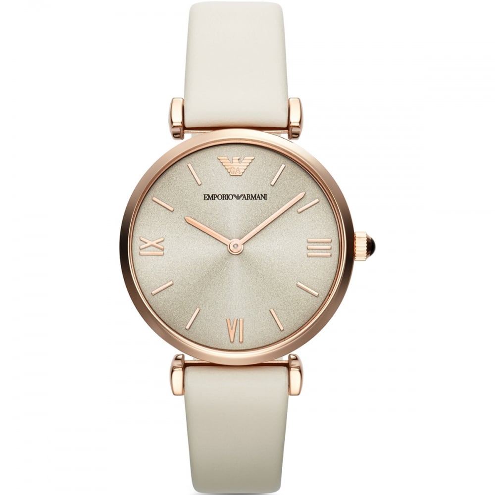 Elegante Damen Armbanduhr mit Lederarmband