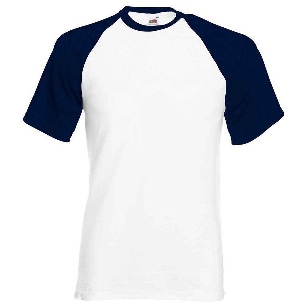 Zweifarbiges Baseball T-Shirt mit kurzen Ärmeln