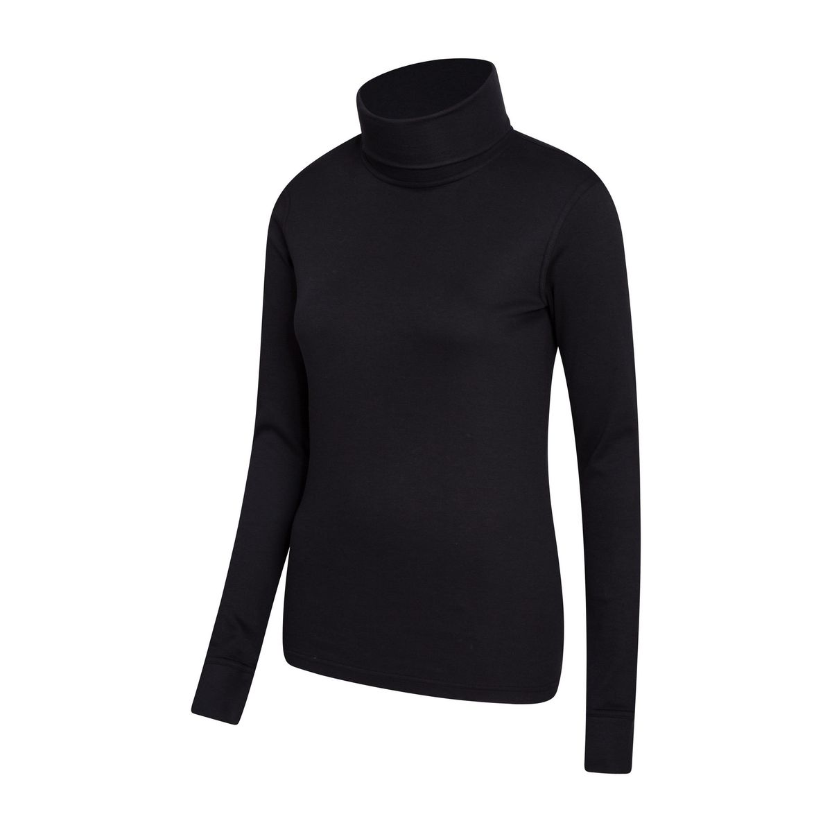 Körpernahes Baumwoll-Rollkragenshirt