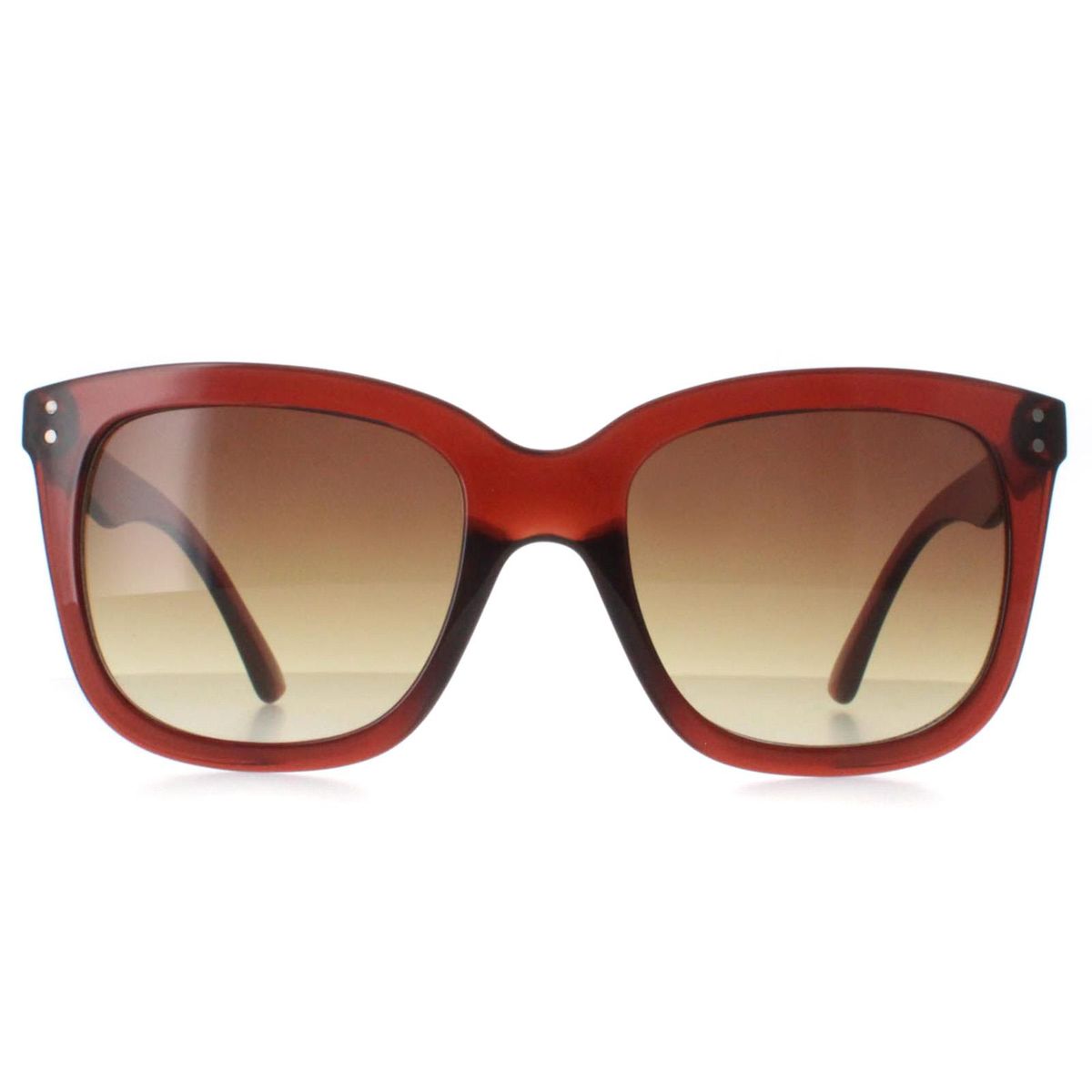 Braune Quadratische Sonnenbrille mit Farbverlauf