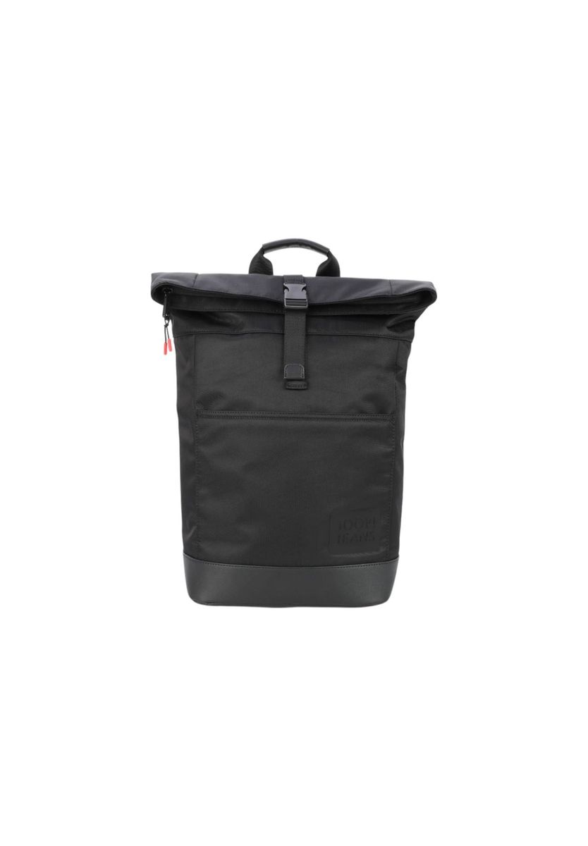 Schwarzer Roll-Top Laptop Tagesrucksack