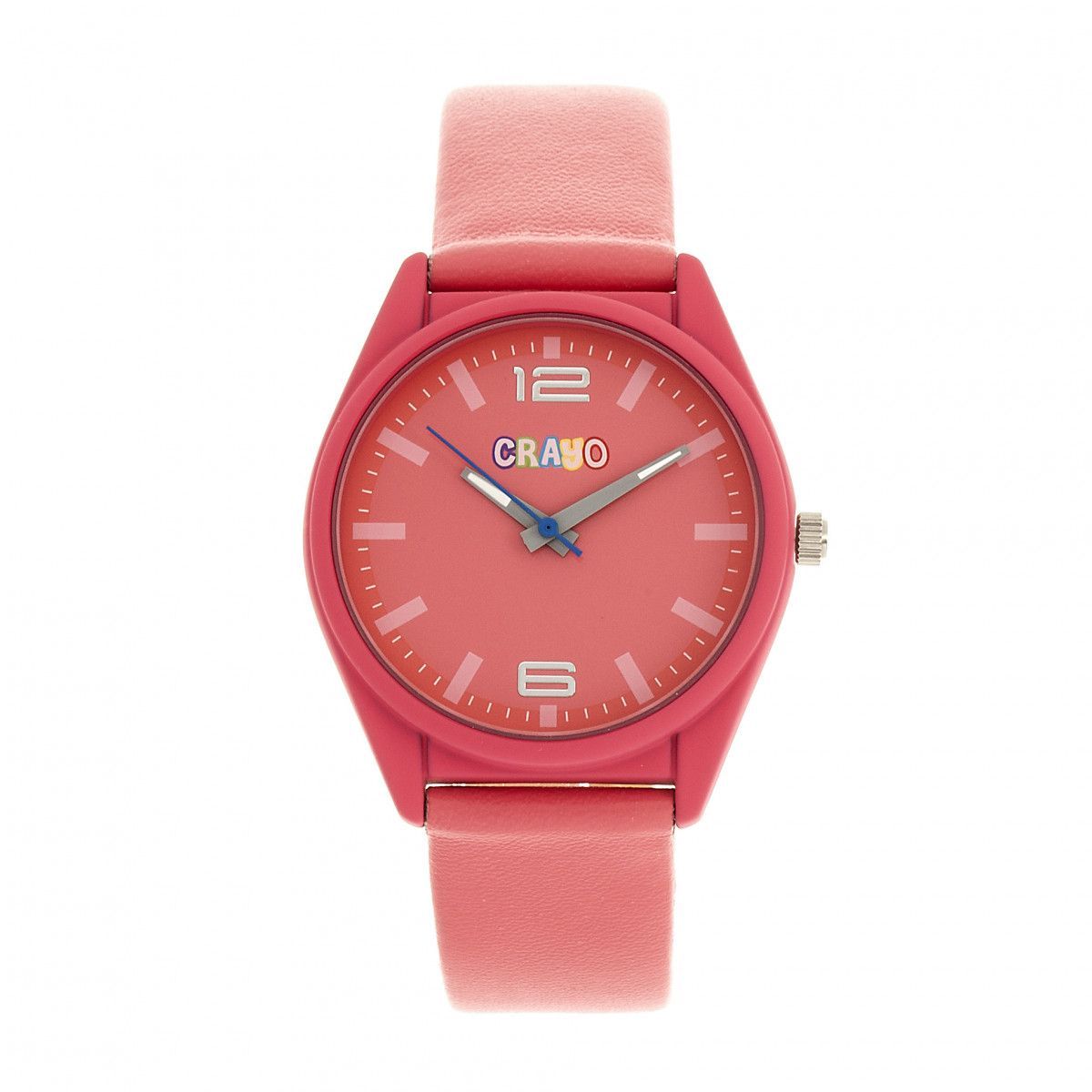Korallenrosa Unisex-Uhr mit Armband