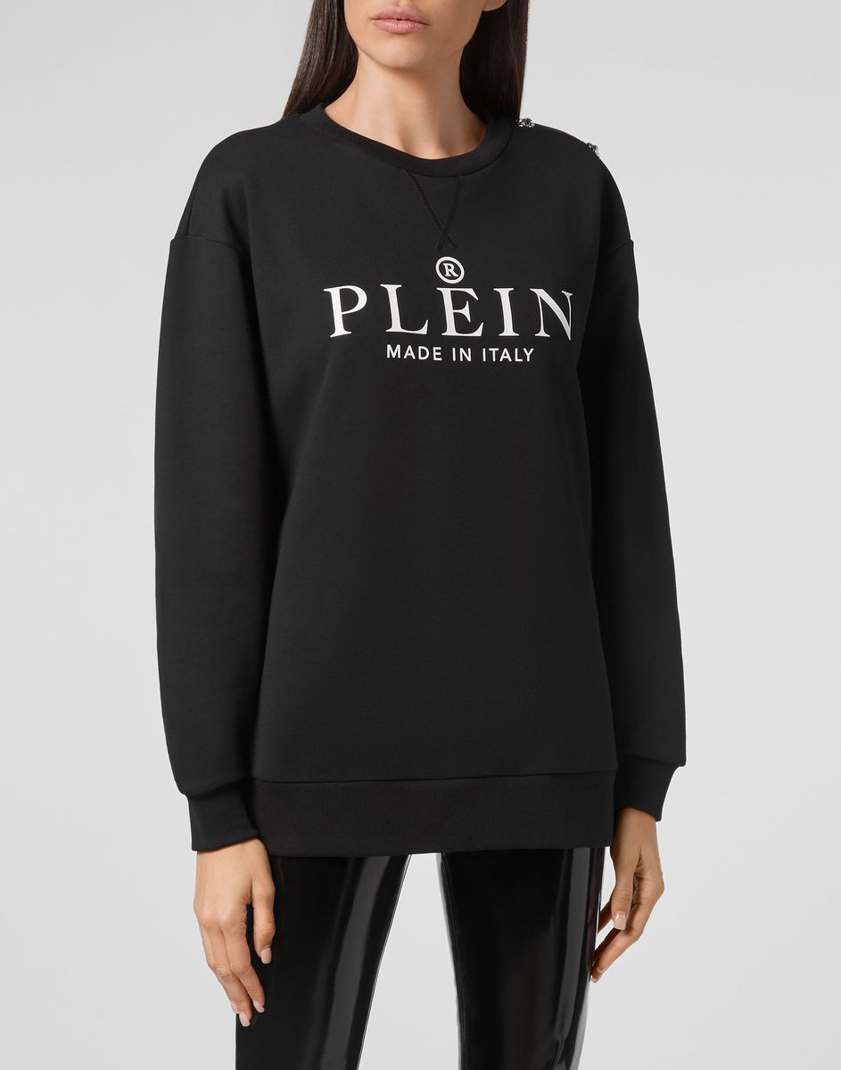 Übergroßes Fleece-Sweatshirt mit Logo