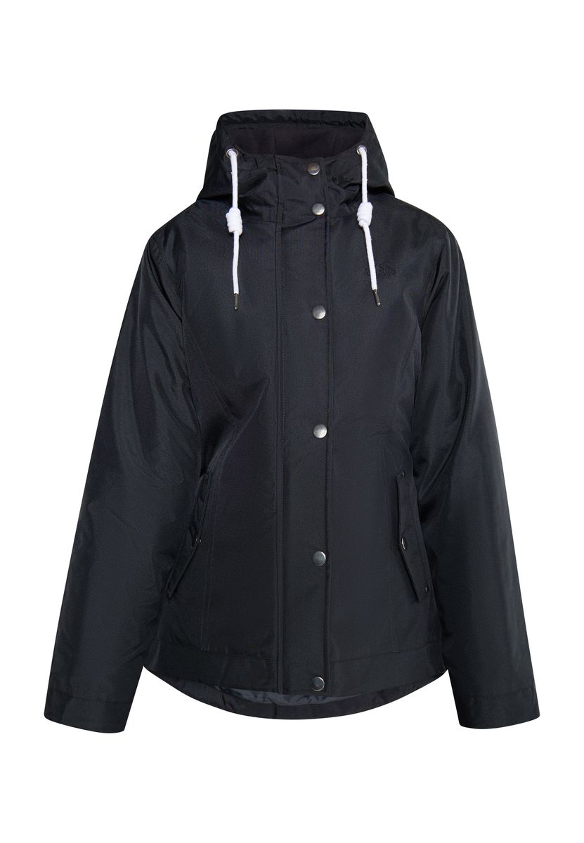 Wattierte Regenjacke mit Kapuze