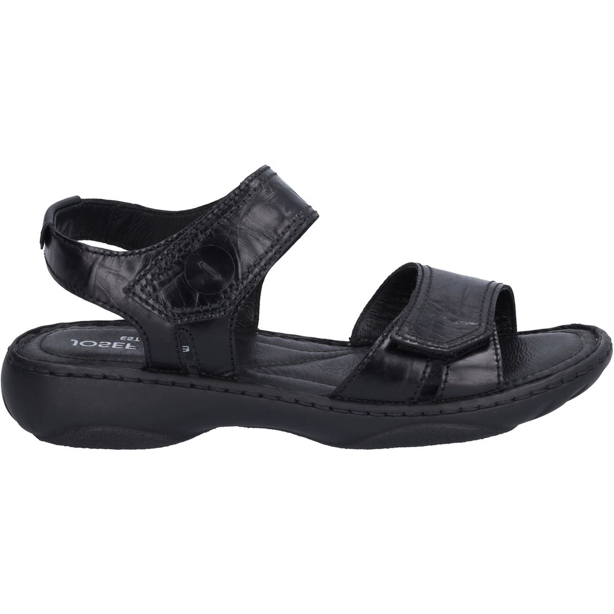 Verstellbare Ledersandalen mit Reptilienprägung