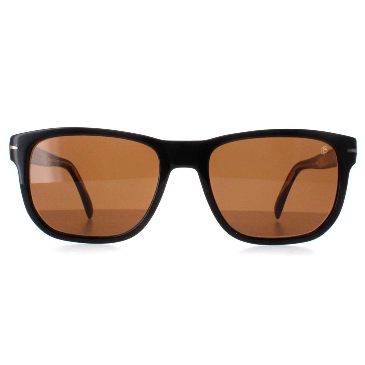 Klassische Rechteckige Sonnenbrille mit braunen Gläsern