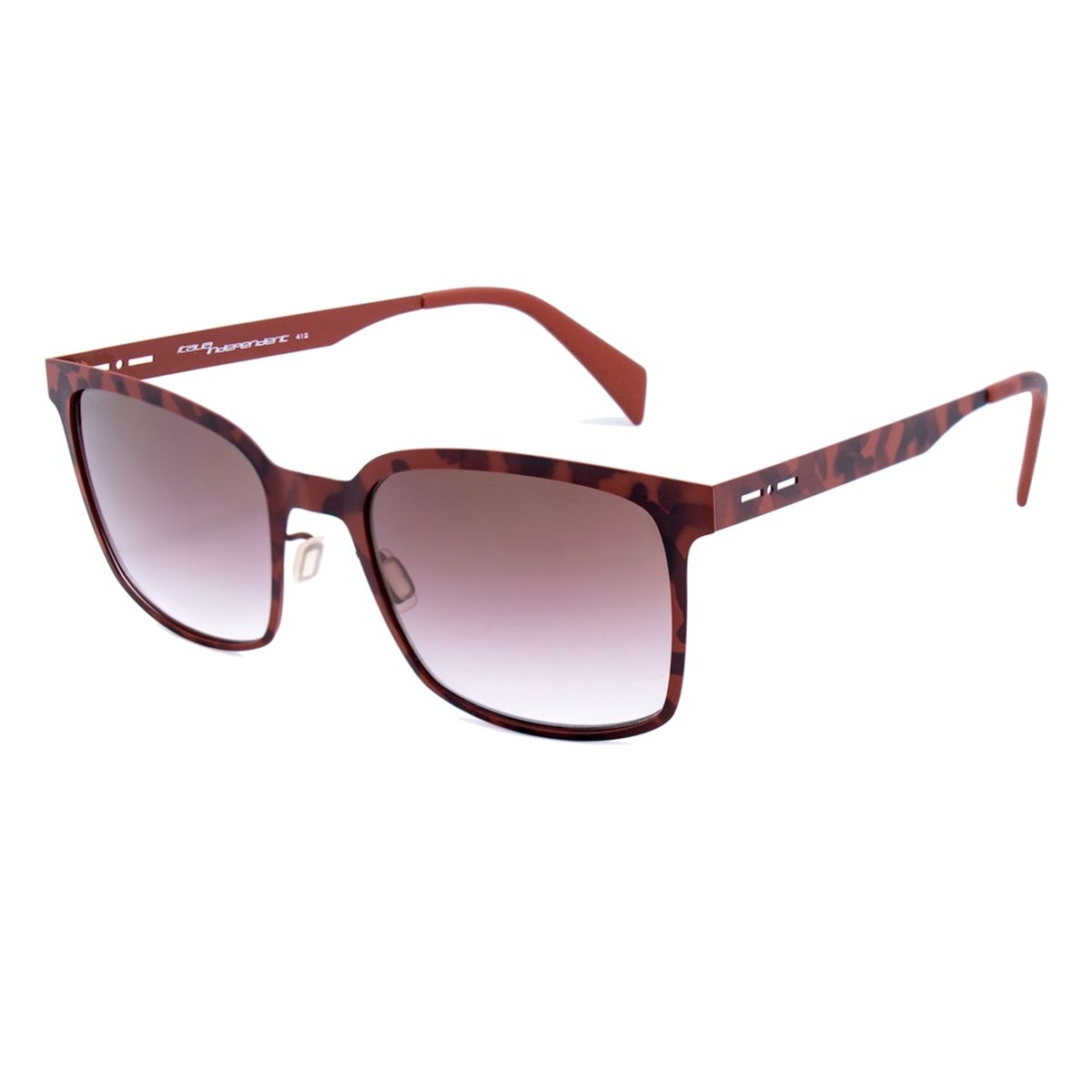 Rechteckige Sonnenbrille mit Schildpattmuster