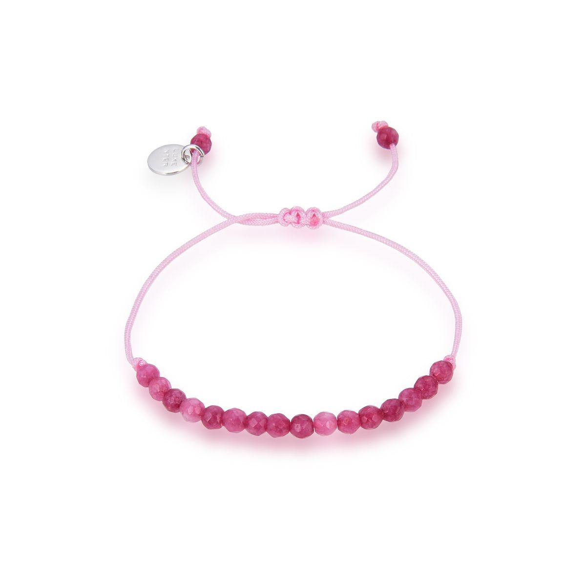 Armband mit fuchsiafarbenen Jadeperlen