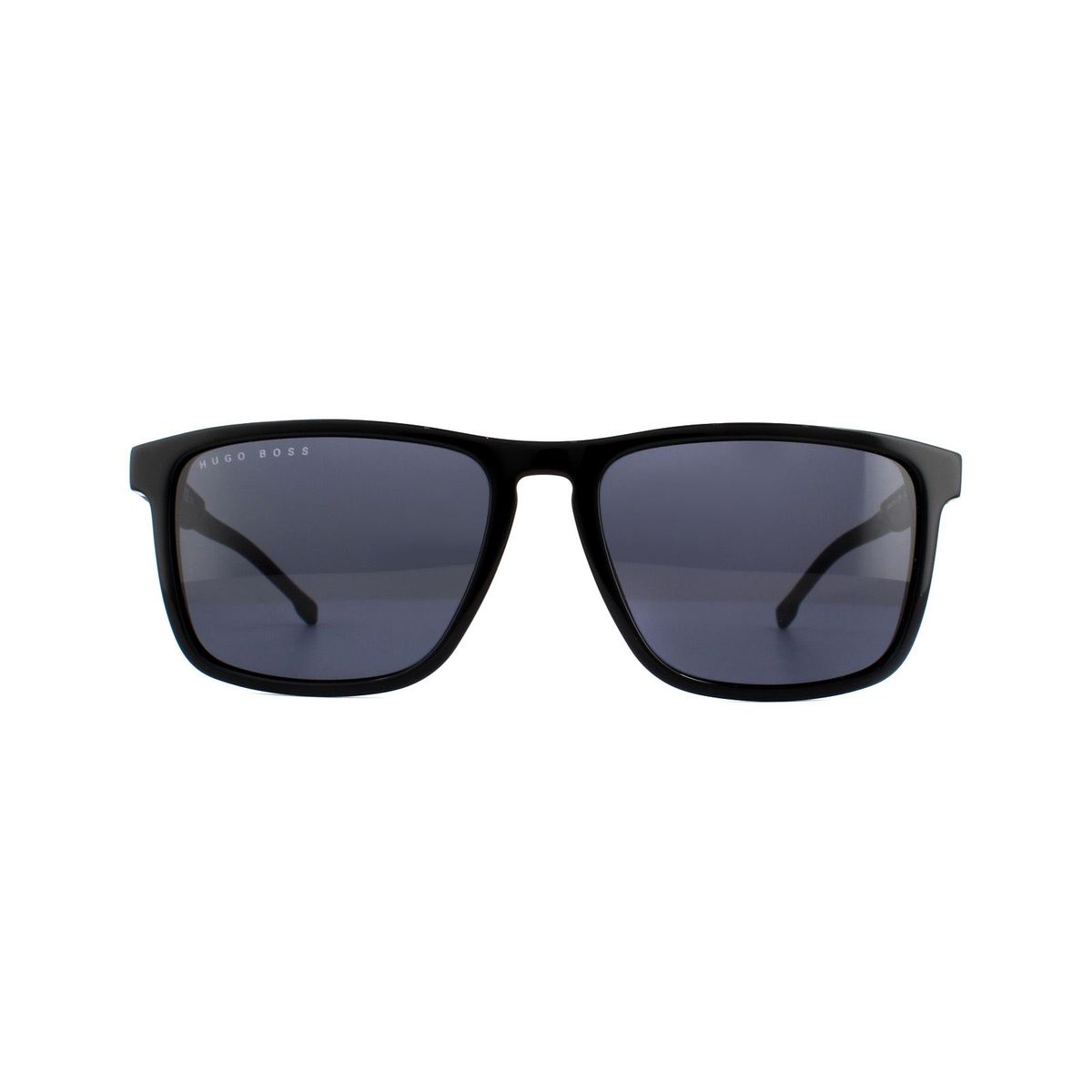 Sonnenbrille mit quadratischem Rahmen in Schwarz