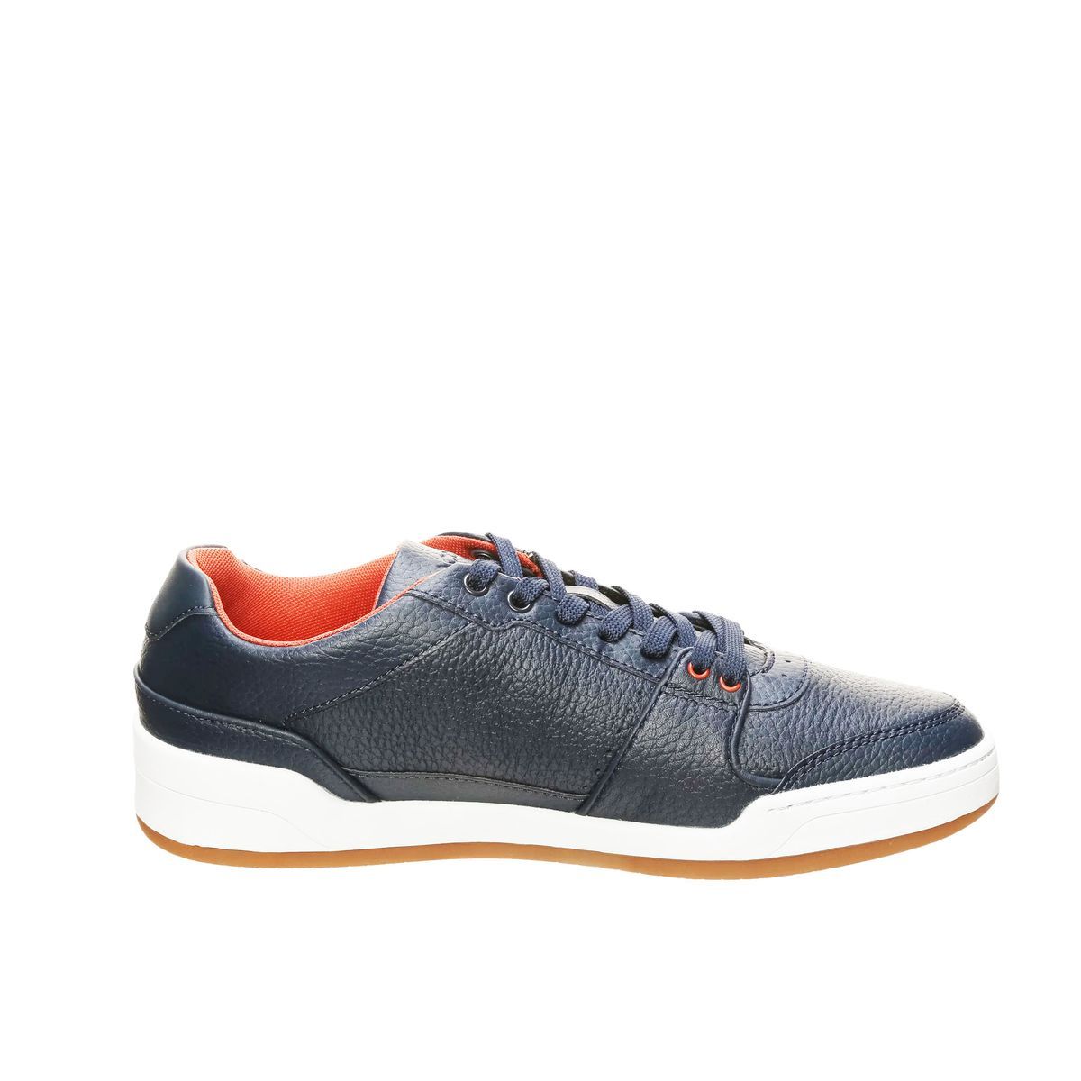 Navy Leder Court Freizeitsneaker