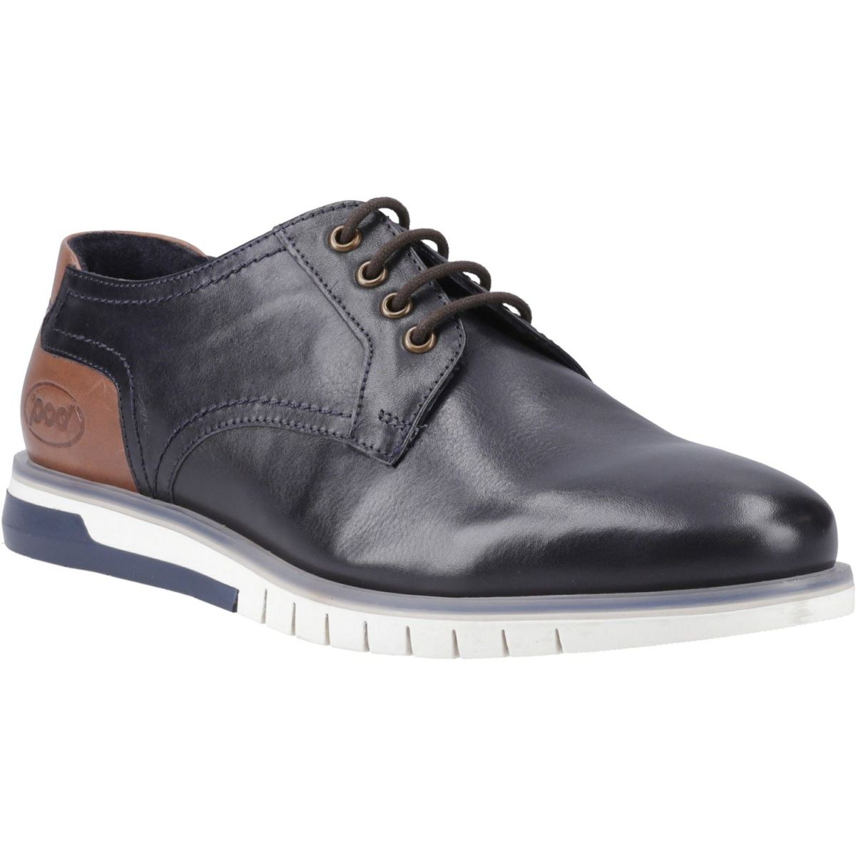 Pod Cillian Leder Herren Schnürschuhe Navy
