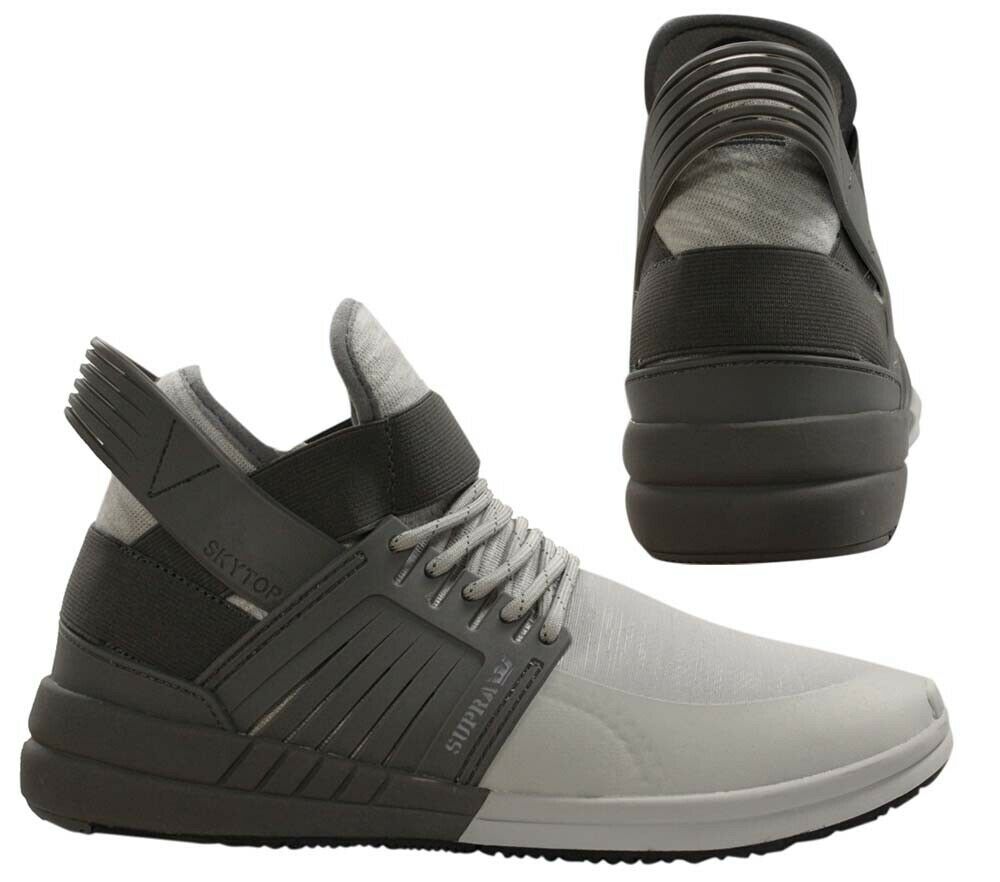 Graue High-Top Slip-On Sneakers