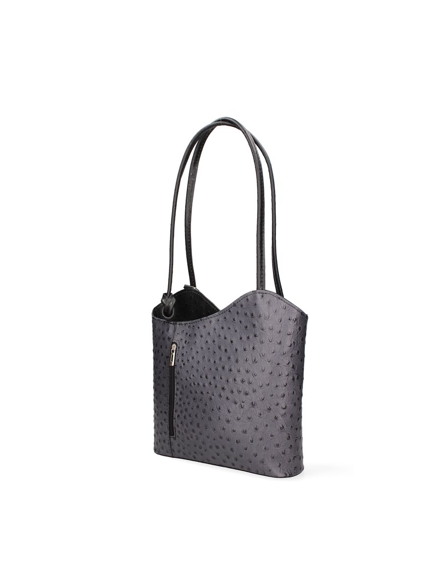 Umwandelbare Tasche aus Straußenleder