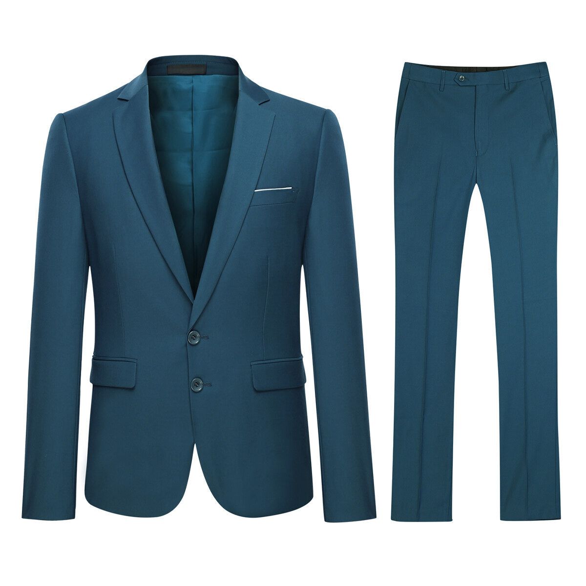 Herren Slim Fit Zweiteiler Anzug