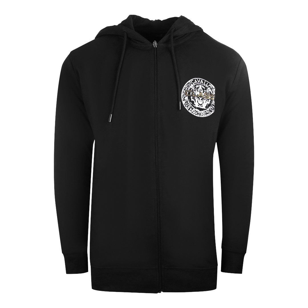 Grafischer Kapuzenpullover mit Reißverschluss
