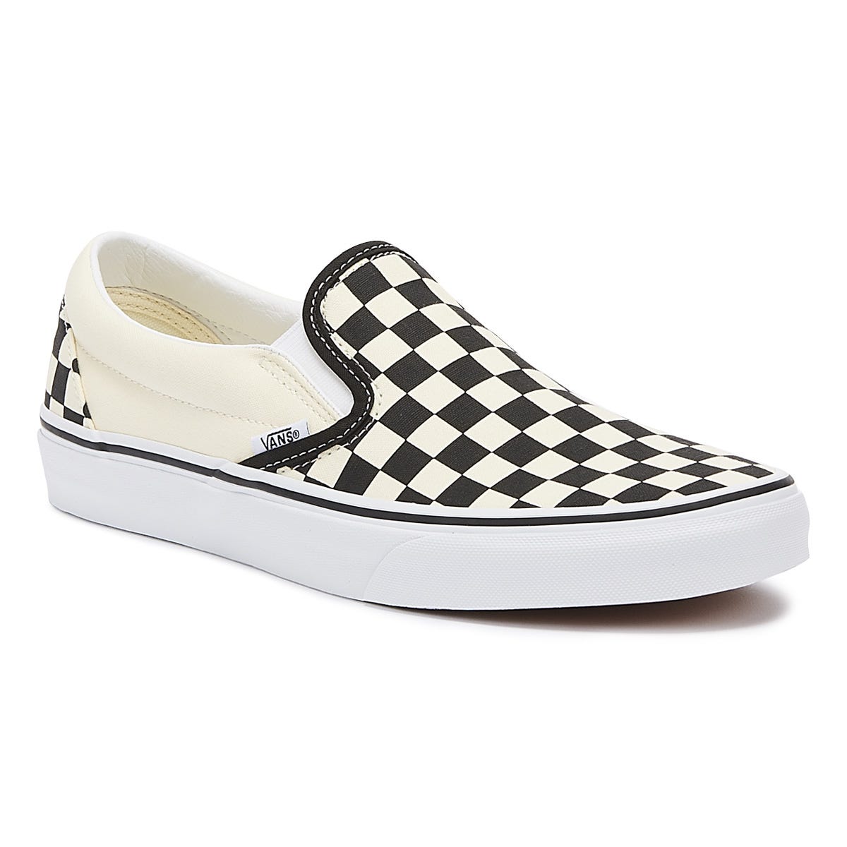 Canvas Slip-Ons mit Schachbrettmuster