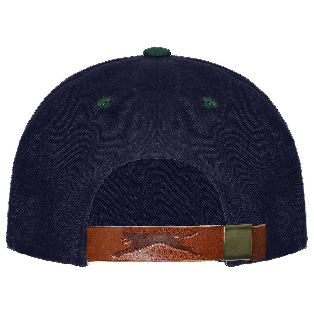 Zweifarbige Kappe mit Logostickerei