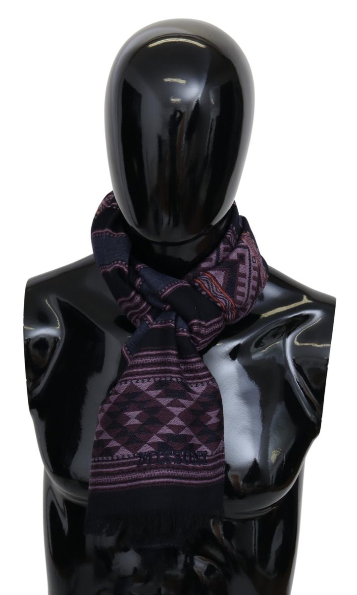 Geometrischer Wollmischung Unisex Schal