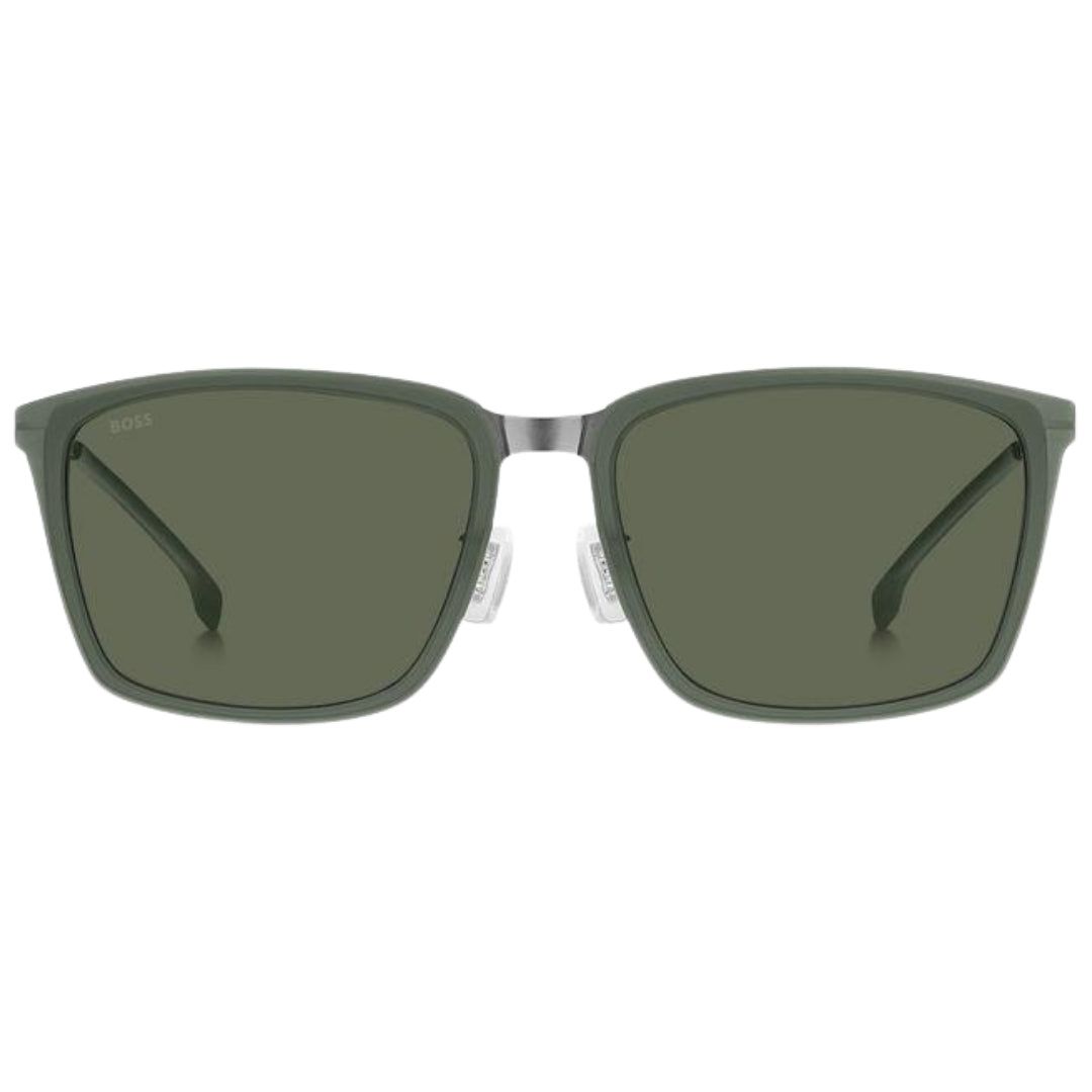 Sonnenbrille mit quadratischem Rahmen und silberner Brücke
