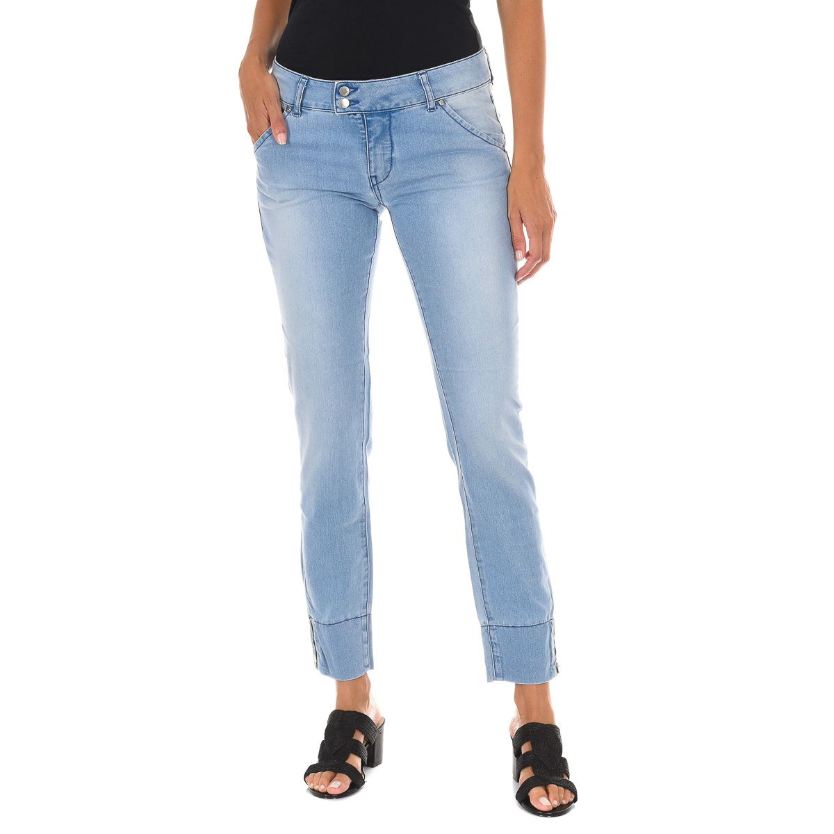 Helle Cropped Denim Hose