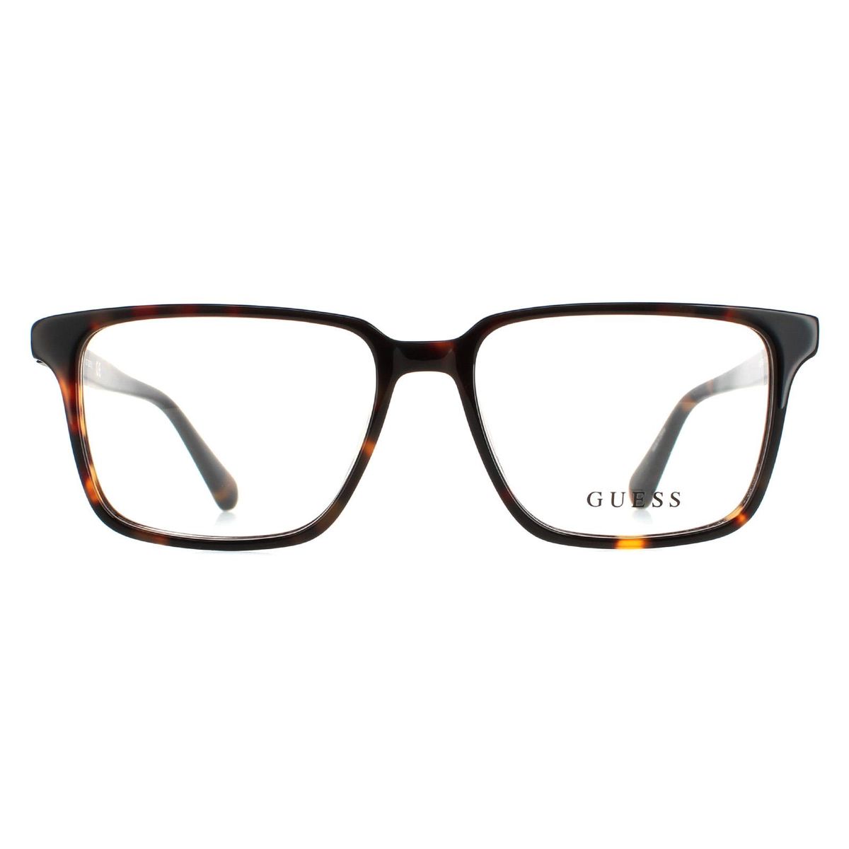Herren Rechteckige Dunkel Havana Brille