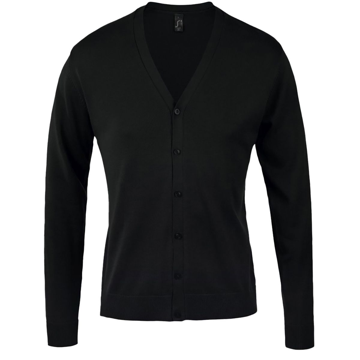 SOLS Goldene Herren Strickjacke mit V-Ausschnitt (Schwarz)