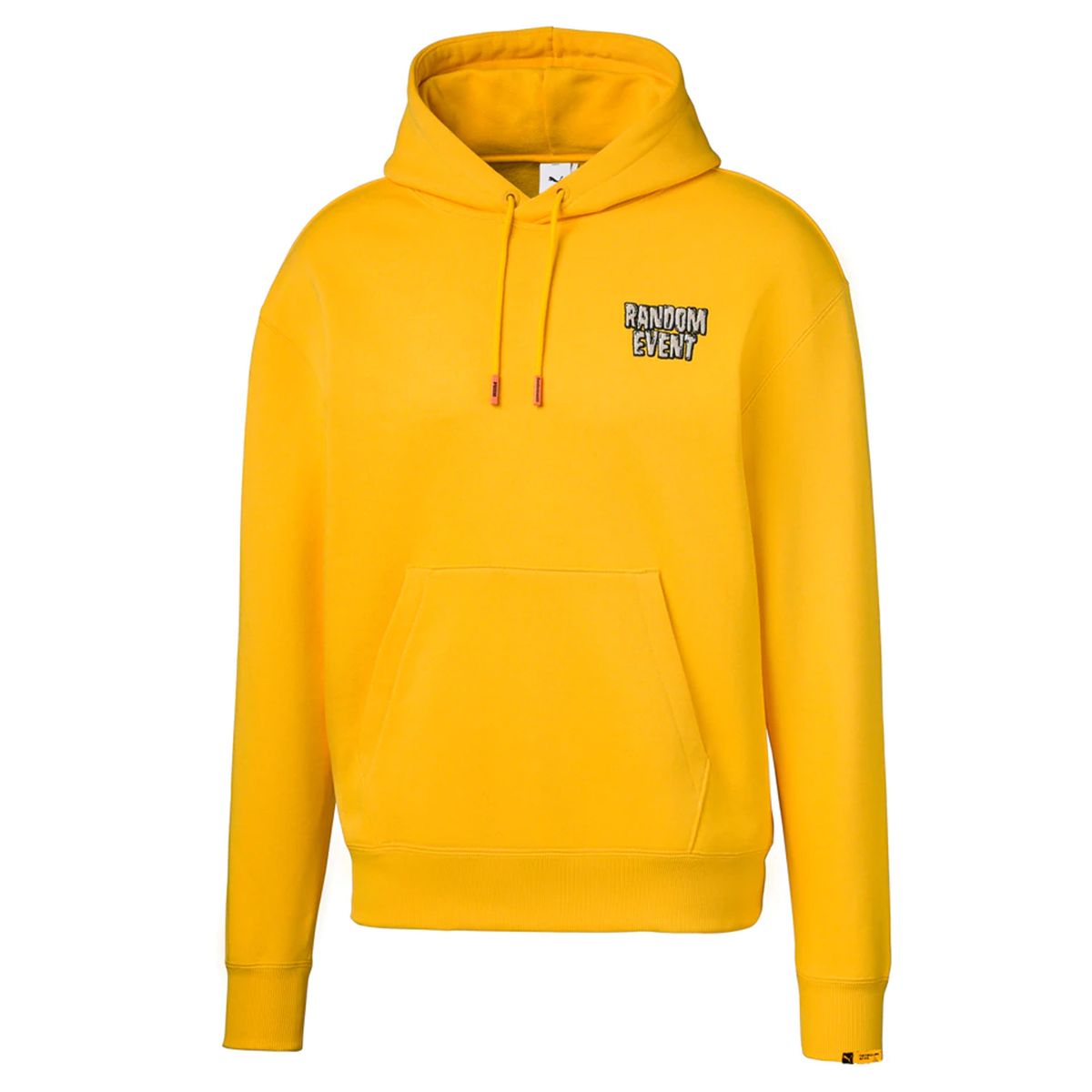 Gelber Kapuzenpullover mit Grafikprint