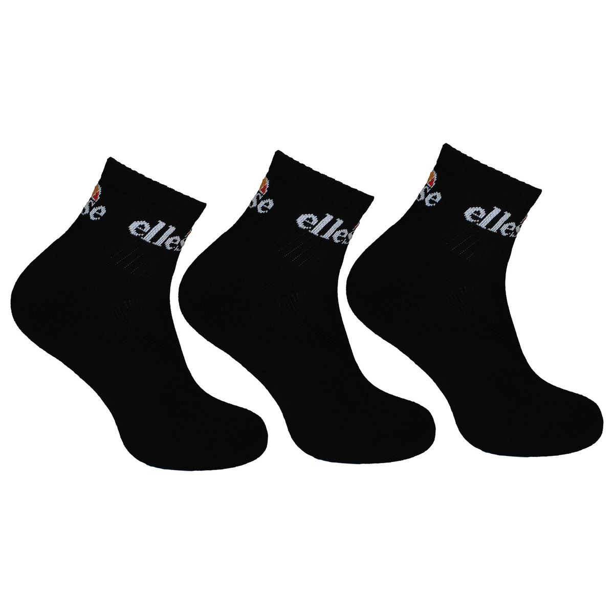 Schwarze Sport-Knöchelsocken 3er-Pack