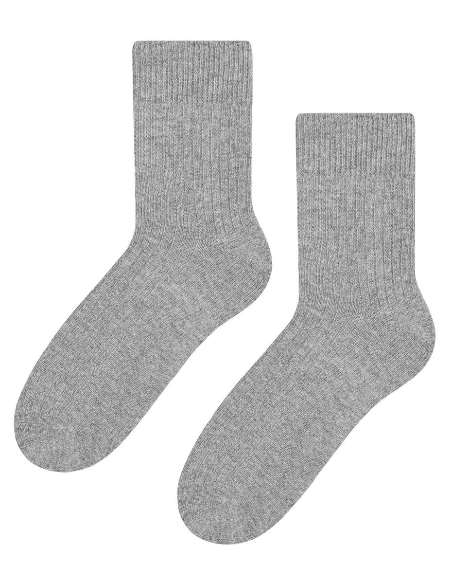Herren Wollsocken | Steven | Atmungsaktive warme Socken für den Winter - Hellgrau